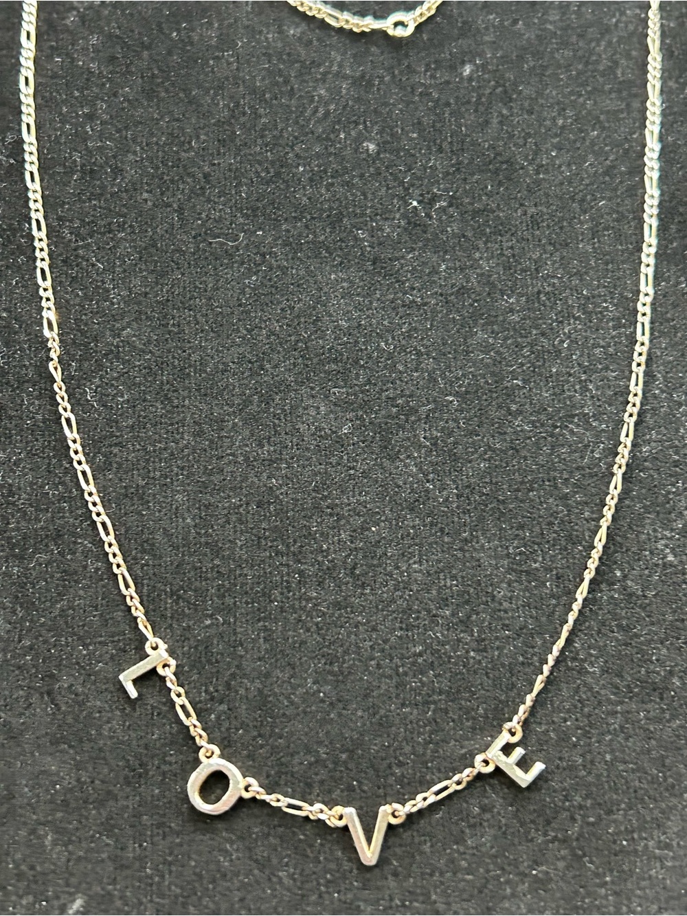 LOVE Letter Pendant Necklace in Gold plated over Sterling Silver